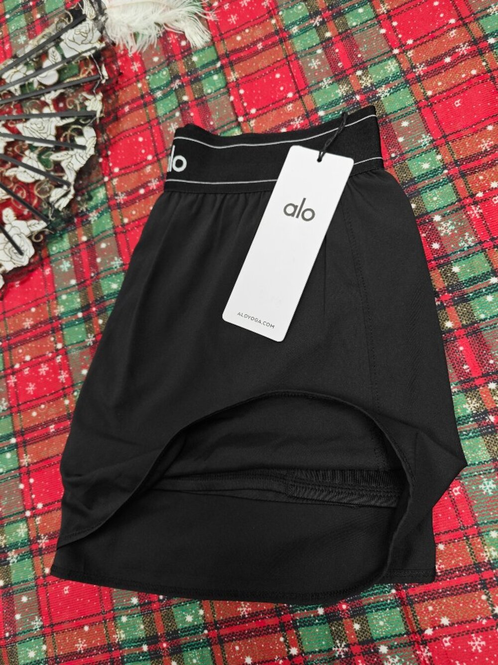 ALO Yoga Black Match Point Tennis Skirt💟High Waist, for Sports/Holiday Travel - Picture 5 of 8